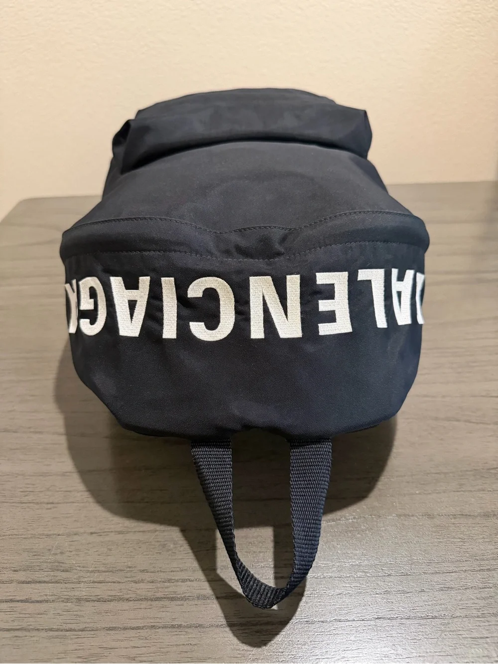 Balenciaga Black Logo-Trim Backpack
